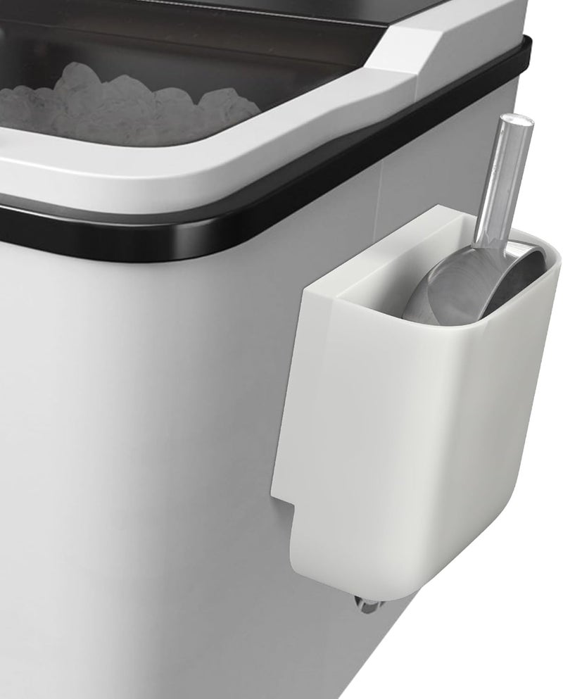 Neepanda Small Ice Scoop Holder for Ice Machine & Freezer, Self-Adhesive Scoop Holder Fits Countertop Ice Makers, Ice Cream Scoops, Kitchen Food Scoops, L 3.54'' x W 1.96'' x H 3.42'' - Image 1